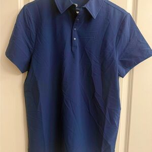 Target all in motion Men's Navy Blue Snap-Front Stretch Woven Polo